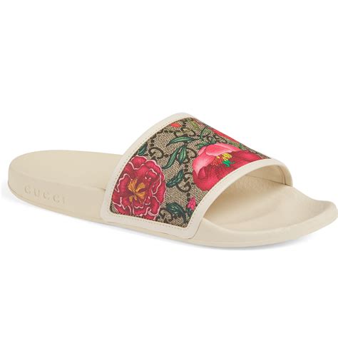 gucci slides womens floral|gucci floral slides nordstrom.